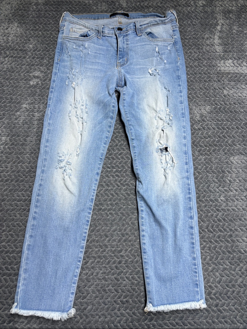 Flying Monkey Light Blue Distressed Skinny Jeans